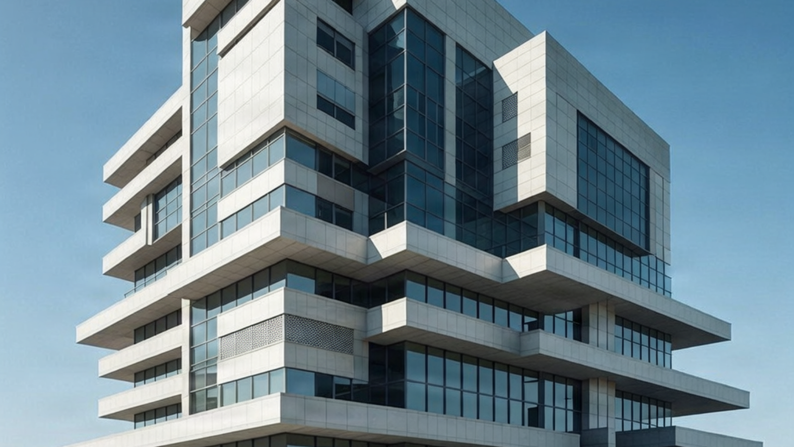Modern architecture of a corporate headquarters