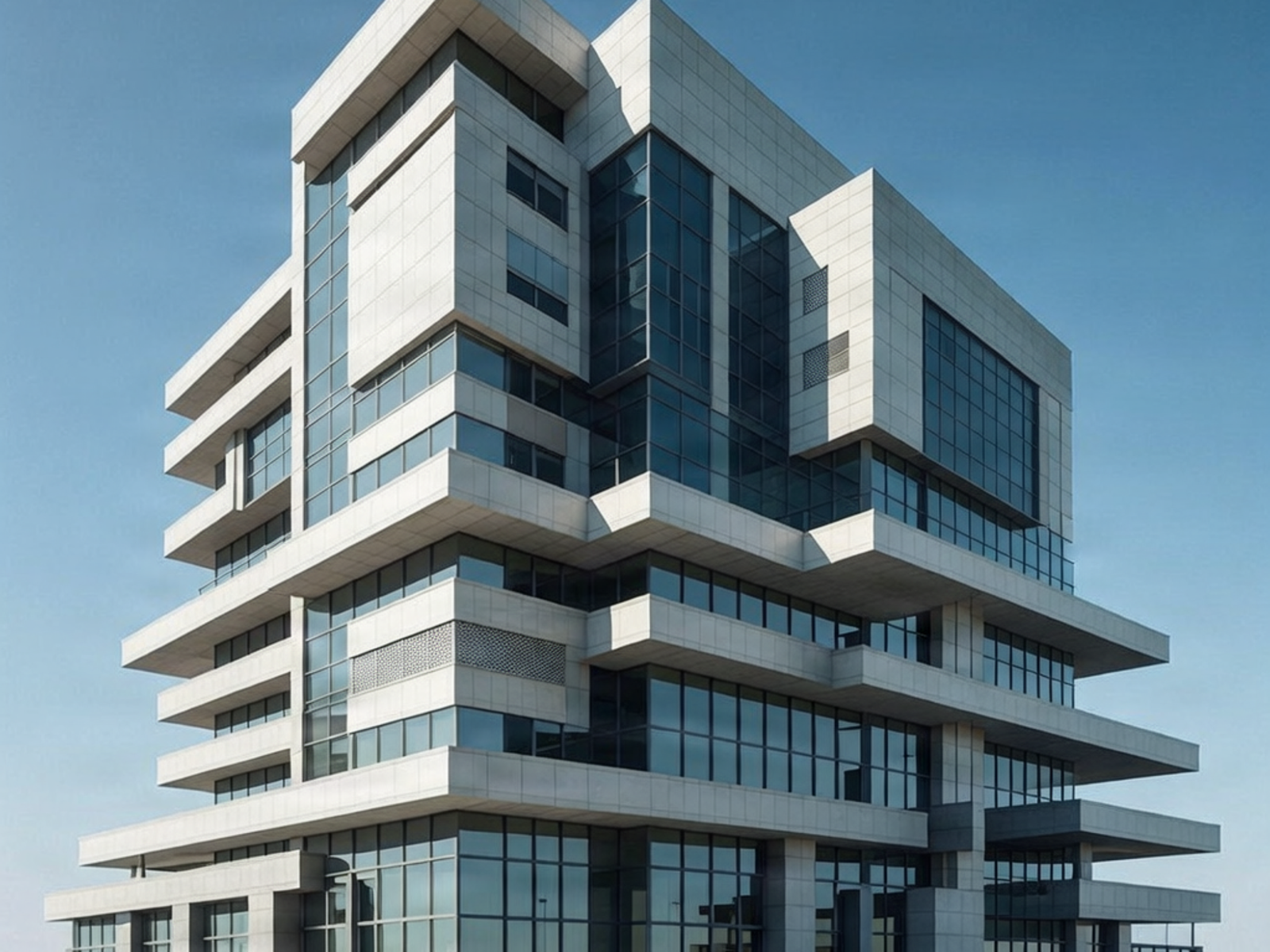 Modern architecture of a corporate headquarters