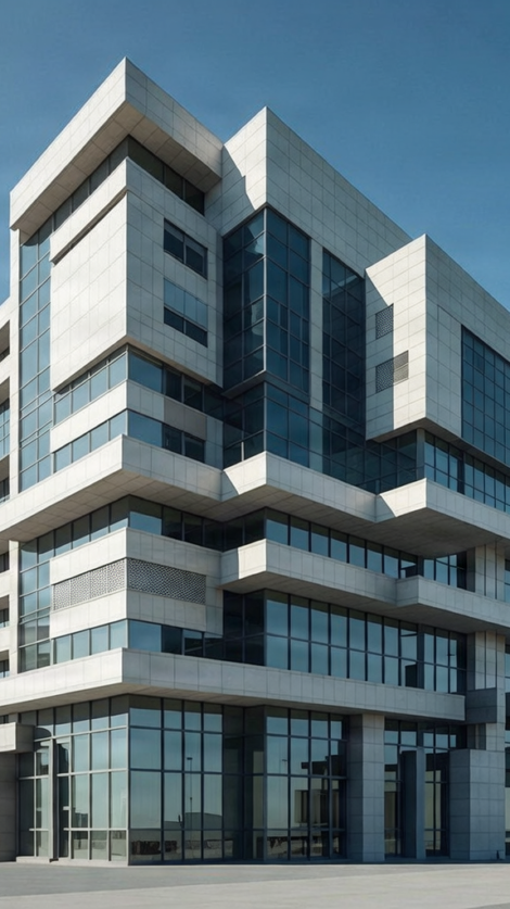 Modern architecture of a corporate headquarters